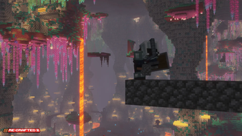 The Player Bridging in the Nether