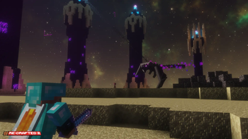 The Player Fighting the Ender Dragon