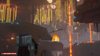 The Player Fighting a Ghast