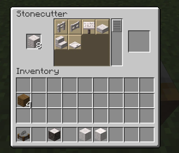 Planks in stone cutter