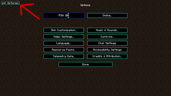 set options button