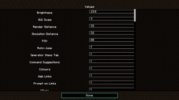 set options screan