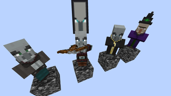 The newer Illager (and Witch) variants!