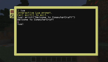 A ComputerCraft terminal open and ready to be programmed