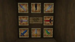 All swords on display