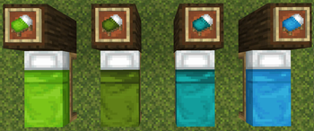 Lime, Green, Cyan, and Light Blue Beds