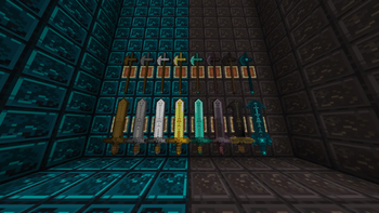 Greatswords and Halberds on display