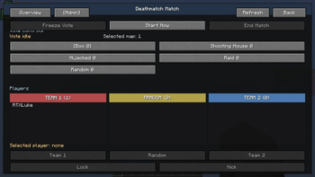 Deathmatch Admin view