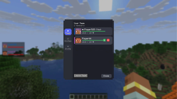 GUI | Main tab with teammates