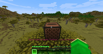 Jukebox playing the Lava Chicken Music Disc