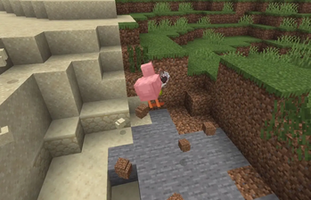Chicken exploding on death
