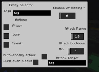 Entity Action Executer GUI
