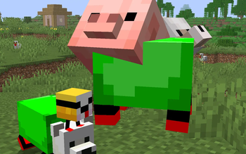 A bunch of baby mobs wear green hoodies!