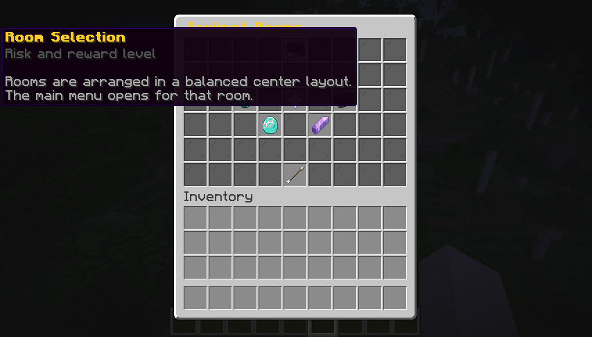 Rooms Menu