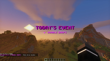 Today's Event pop up message