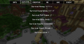 In game screen | SURVIVAL