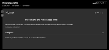 Mineralized Wiki Homepage