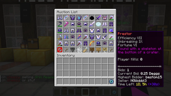 God Items Viewed From Auction GUI