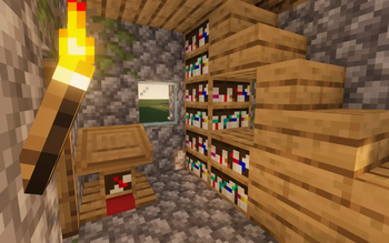 Bookshelves and Lectern