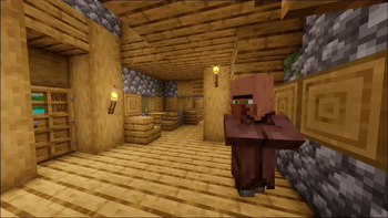 A villager receiving a visit