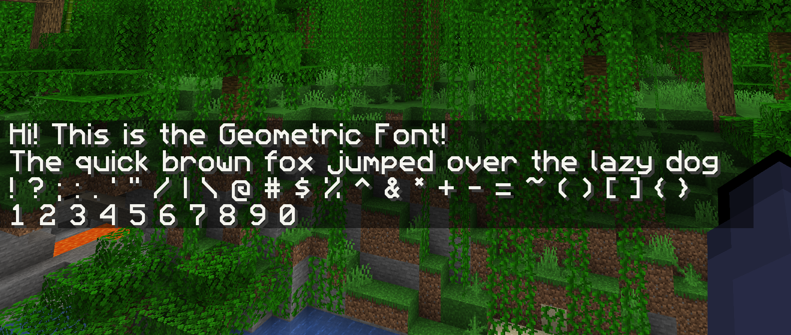 The main font preview.