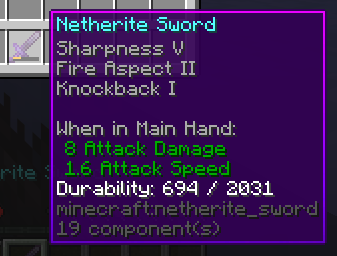 Enchanted Netherite Sword