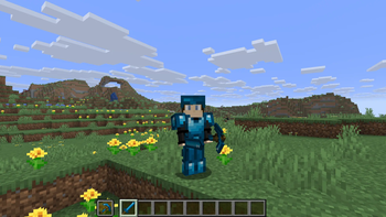 Armour, Sword and Pickaxe