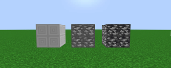 The ores in the mod, including the addition of the block variant