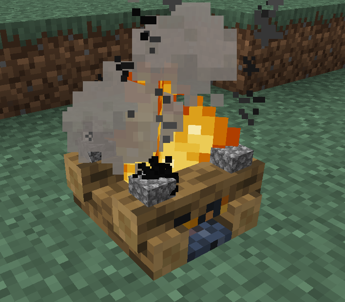Cobblestone on a campfire