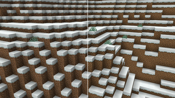 Snowy Grass Block comparison