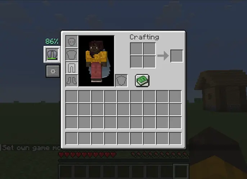 The new slot with menu button below it