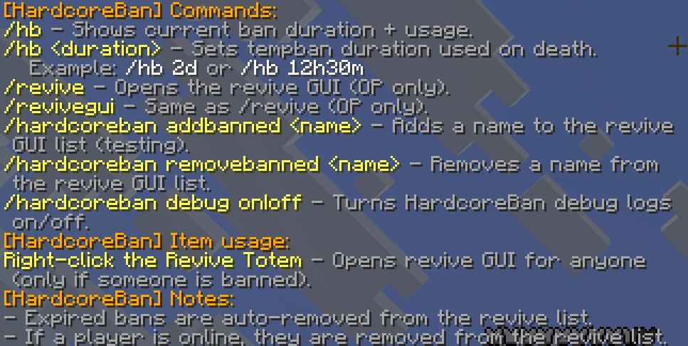 Commands