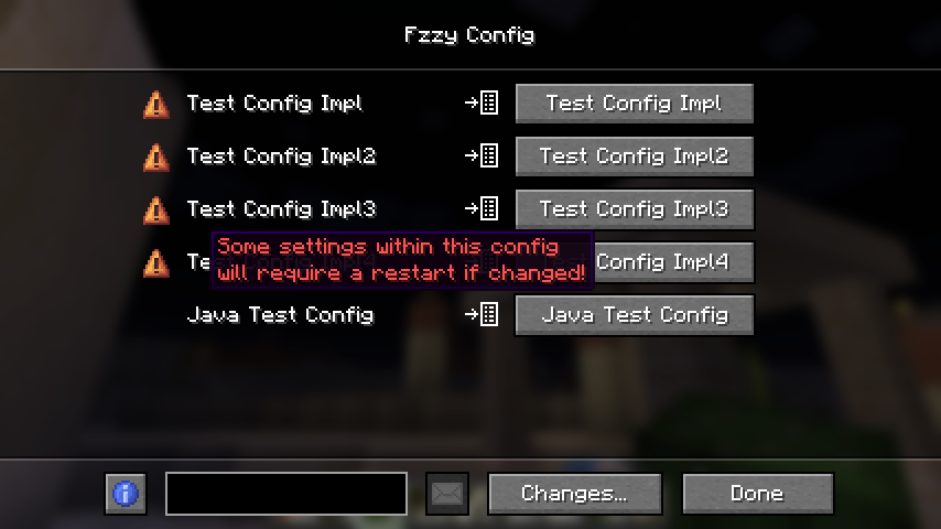Config List Screen