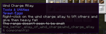item of wind charge allay.