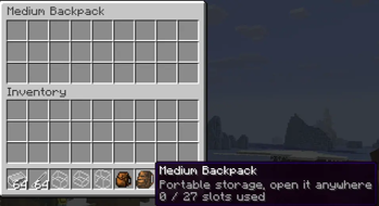 Open medium backpack
