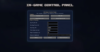 In-Game Control Panel