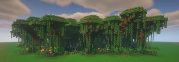 Example of a jungle forest with the modded blocks