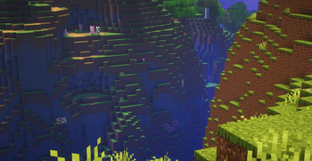 looking in to a canyon with a river below