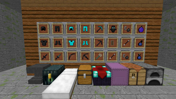 Tools, armors and common utility blocks