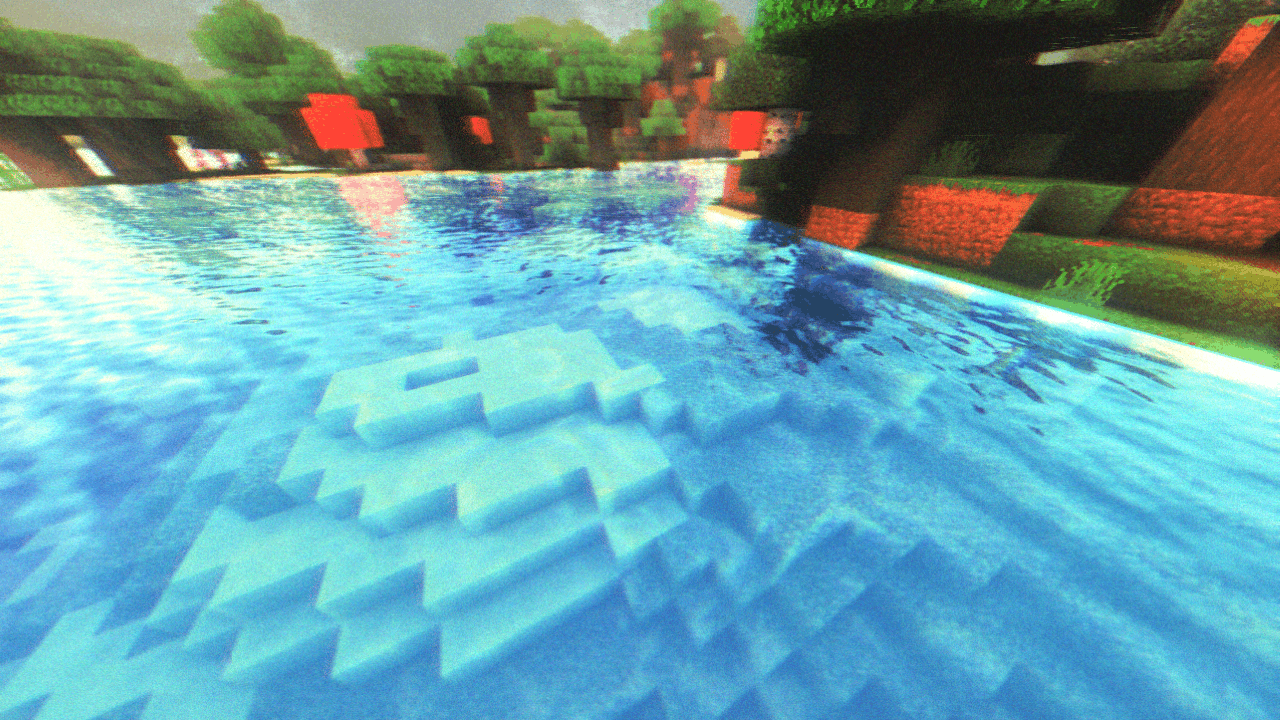 Cyan pool/ clean lake water