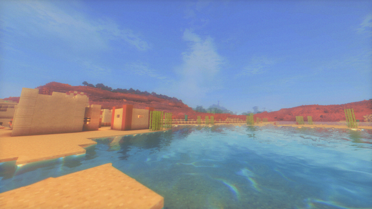 tropical water near a desert