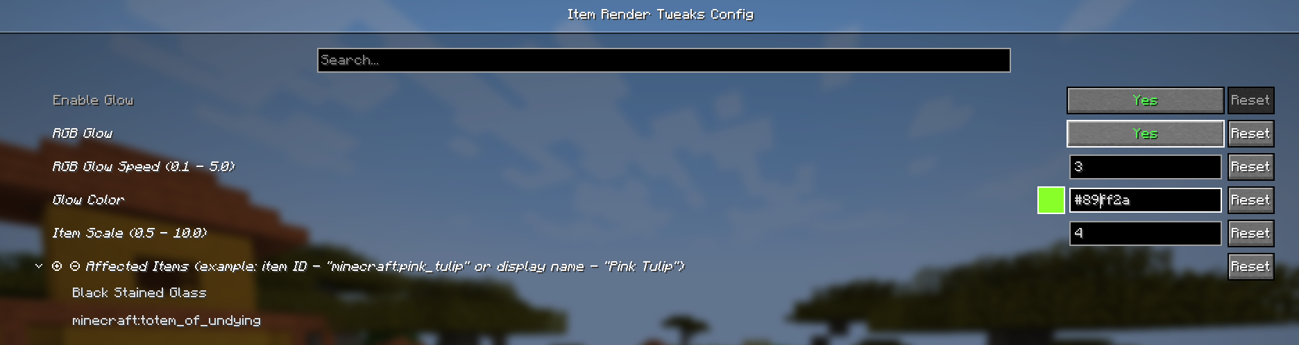 Mod config