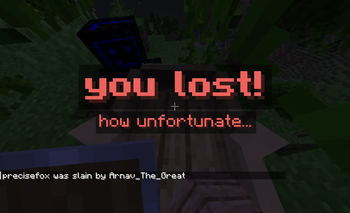 losing screen
