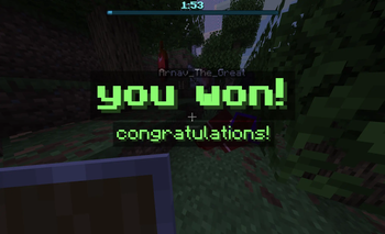 winning screen