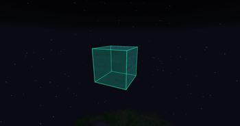 Stone block in a sky