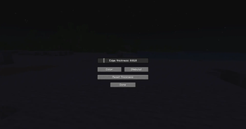 Customization menu