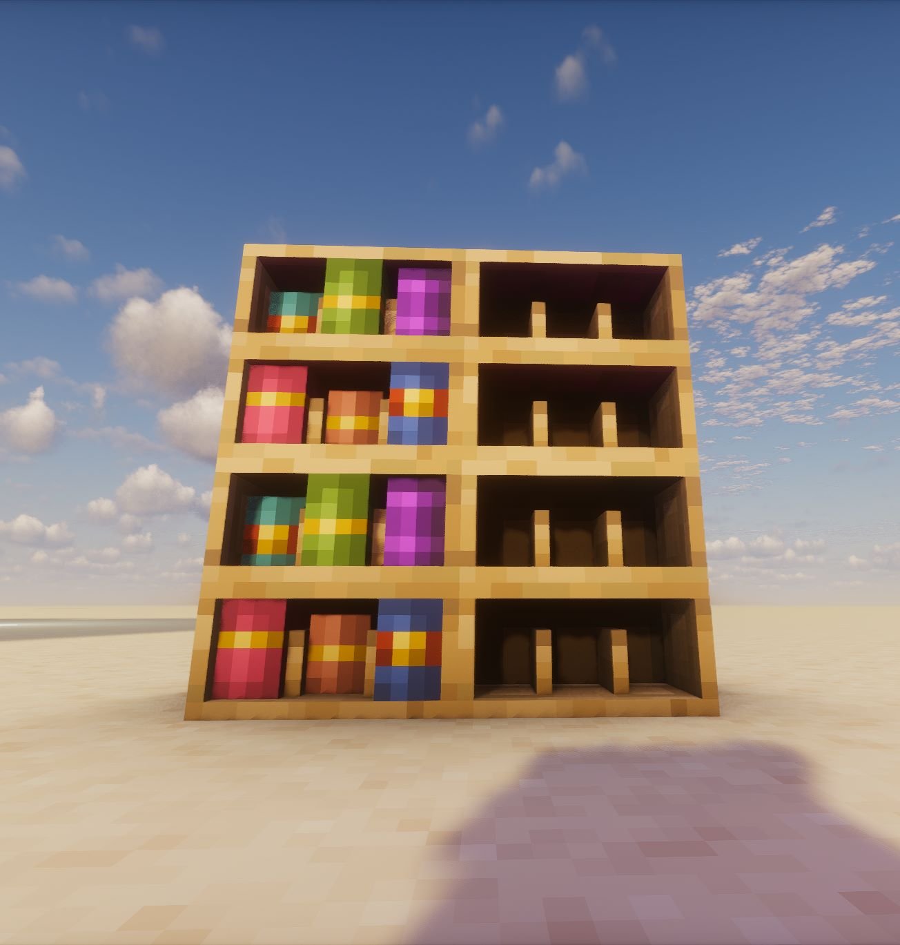 3D Chiseled Booksheld