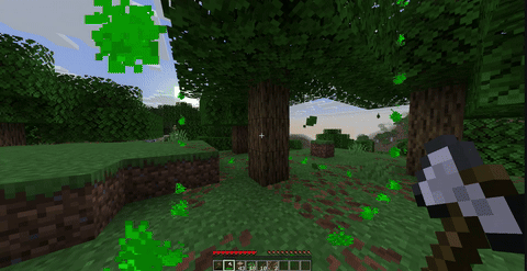Timbering down a tree with touching treetops