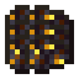 Clump of Gilded Blackstone Rocks