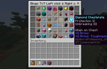 Bingo card 7x7